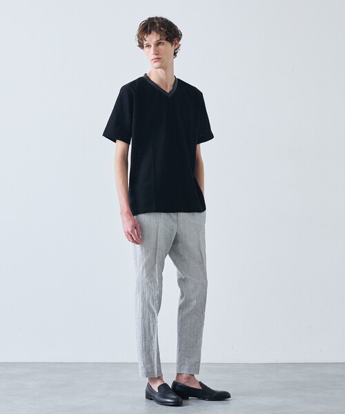 5351 POUR LES HOMMES(ゴーサンゴーイチプールオム)の「【セットアップ対応】コットン ワッシャー プリント パンツ(スラックス・メンズ・ホワイト/ブラック・44/46/48/50)」の18枚目の写真