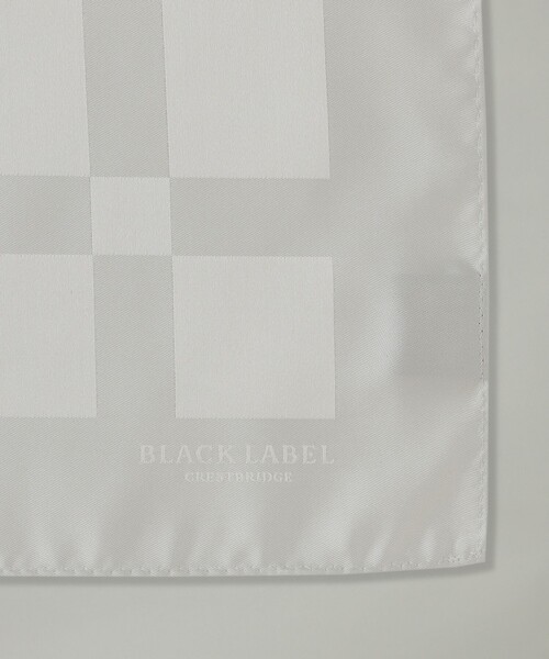 BLACK LABEL CRESTBRIDGE(ブラックレーベル・クレストブリッジ)の「ジャカードクレストブリッジチェックチーフ(ネクタイ・メンズ・ホワイト系その他・FREE)」の2枚目の写真