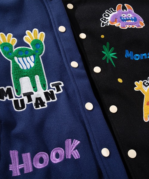 セール】HOOK -original- サガラ刺繍ワッペンスタジャン（スタジャン