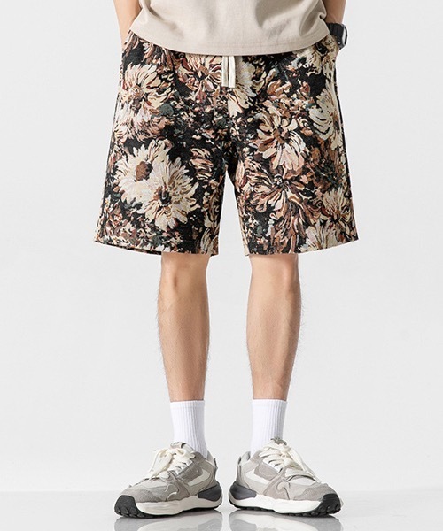 rehacer(レアセル)の「R. : Flower Jacquard Loose Shorts(その他パンツ・メンズ・グリーン/ブラック・MEDIUM/LARGE/X-LARGE)」の2枚目の写真