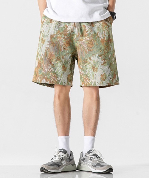 rehacer(レアセル)の「R. : Flower Jacquard Loose Shorts(その他パンツ・メンズ・グリーン/ブラック・MEDIUM/LARGE/X-LARGE)」の7枚目の写真