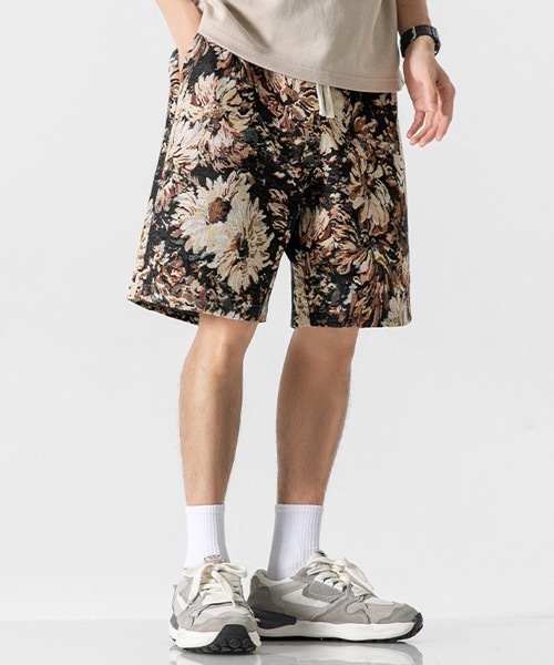 rehacer(レアセル)の「R. : Flower Jacquard Loose Shorts(その他パンツ・メンズ・グリーン/ブラック・MEDIUM/LARGE/X-LARGE)」の5枚目の写真