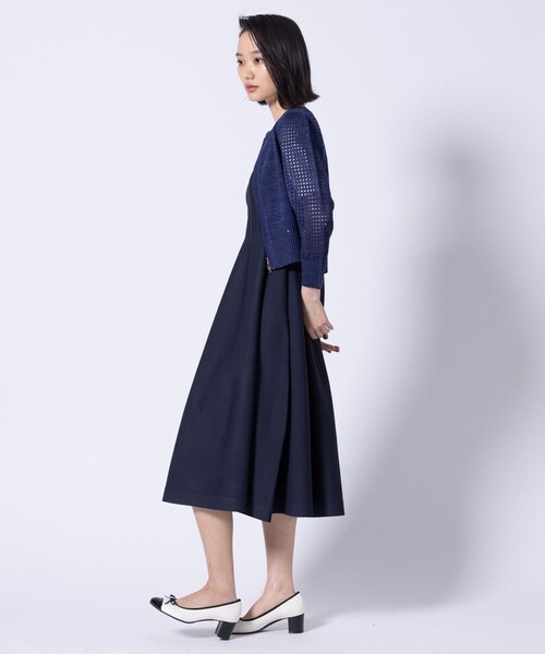 TOCCA(トッカ)の「SPIDERWEB KNIT ニットブルゾン(カーディガン/ボレロ・レディース・アイボリー系/ネイビー系・SMALL/MEDIUM)」の17枚目の写真
