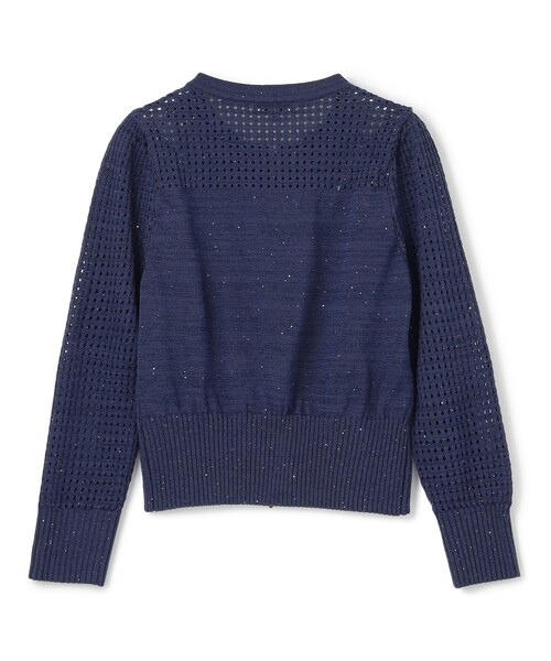 TOCCA(トッカ)の「SPIDERWEB KNIT ニットブルゾン(カーディガン/ボレロ・レディース・アイボリー系/ネイビー系・SMALL/MEDIUM)」の9枚目の写真
