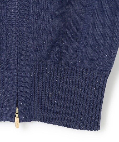 TOCCA(トッカ)の「SPIDERWEB KNIT ニットブルゾン(カーディガン/ボレロ・レディース・アイボリー系/ネイビー系・SMALL/MEDIUM)」の6枚目の写真
