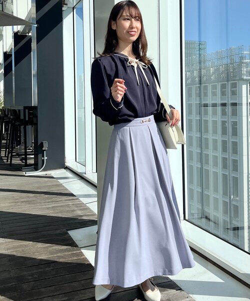 couture brooch（クチュールブローチ）の「【レディ感UP・お仕事にも】配色リボンタイブラウス（シャツ/ブラウス・レディース・アイボリー系7/アイボリー系4/ネイビー系4・38/40/36/42）」の11枚目の写真