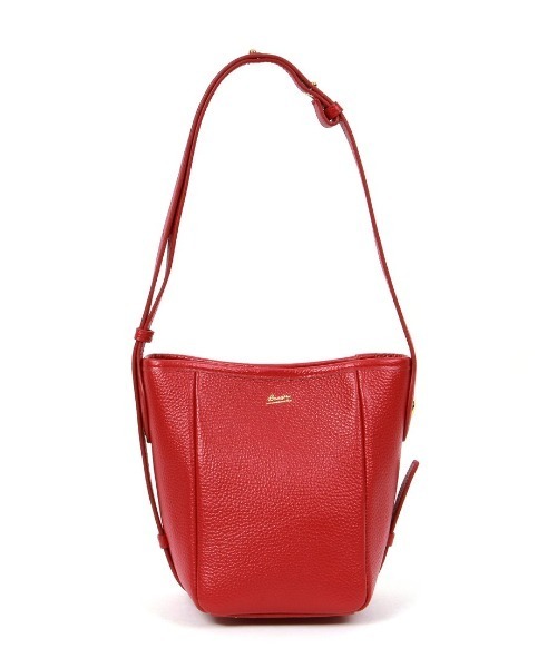 Beau're(ヴュレ)の「【BEAURE/ビュレ】カウレザー バケツ型 ワンマイル BAG(ショルダーバッグ・レディース・アイボリー/ブラウン/シルバー/レッド/ブラック・FREE)」の12枚目の写真