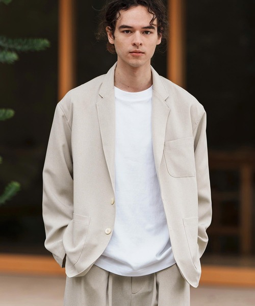 CAMBIO（カンビオ）の「mj10564-テックリネンテーラードジャケット（テーラードジャケット・メンズ・ブラック/ミックスグレー/グレイッシュベージュ・M/L）」の4枚目の写真