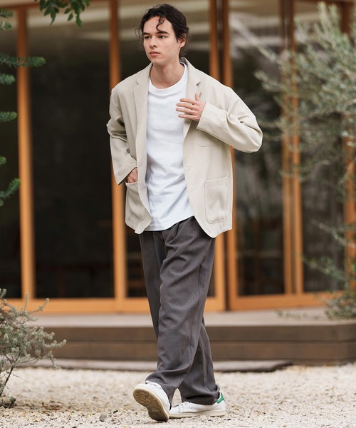 CAMBIO（カンビオ）の「mj10564-テックリネンテーラードジャケット（テーラードジャケット・メンズ・ブラック/ミックスグレー/グレイッシュベージュ・M/L）」の9枚目の写真