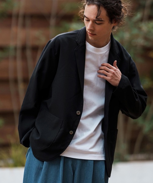 CAMBIO（カンビオ）の「mj10564-テックリネンテーラードジャケット（テーラードジャケット・メンズ・ブラック/ミックスグレー/グレイッシュベージュ・M/L）」の18枚目の写真