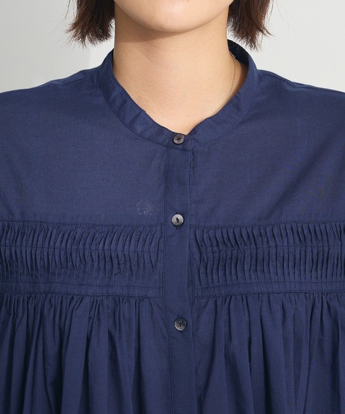 CRAFT STANDARD BOUTIQUE(クラフトスタンダードブティック)の「インド綿ピンタックブラウス(シャツ/ブラウス・レディース・オフホワイト/ネイビー/レッド・FREE)」の19枚目の写真