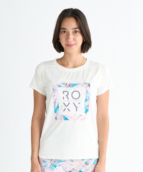 ROXY（ロキシー）の「ロキシー ROXY FROM THE INSIDE TEE（Tシャツ/カットソー・レディース・ホワイト/ブルー/ブラック・M/L）」の2枚目の写真