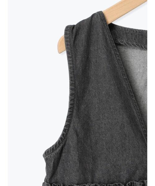 Samansa Mos2 blue（サマンサモスモスブルー）の「【ECO DENIM】 ペプラムベスト（ベスト・レディース・オフホワイト/チャコールグレー・F）」の15枚目の写真