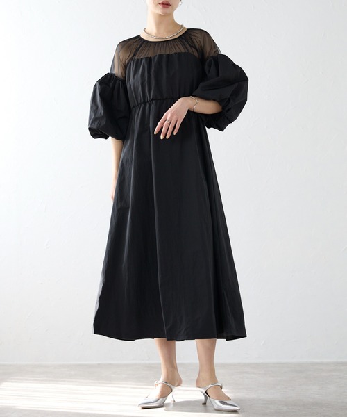 Plantation ドッキングカラー ワンピース ゆったり 日本製 Loungedress ワンピース ドッキングワンピース : ZOZOTOWN Yahoo