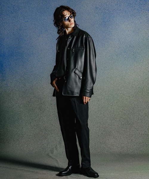 セール】SPANISH LAMB LEATHER SPORTS JACKET（カバーオール）｜CRIMIE