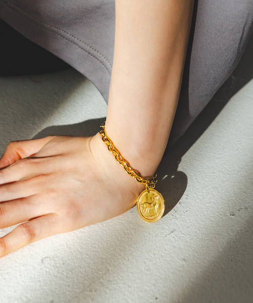 ≪chibi jewels≫ ホース コイン ブレスレット (Gold Plated) セール】chibi jewels/チビジュエルズ Horse Coin Bracelet