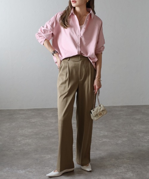 セール】ピーチスキンベーシックシャツ（シャツ/ブラウス）｜Bonjour