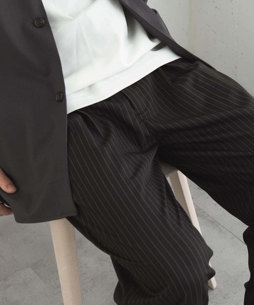 SENSE OF PLACE by URBAN RESEARCH(センスオブプレイスバイアーバンリサーチ)の「ピンストライプタックワイドスラックス(その他パンツ・メンズ・ネイビー/ブラック・LARGE/MEDIUM)」の22枚目の写真