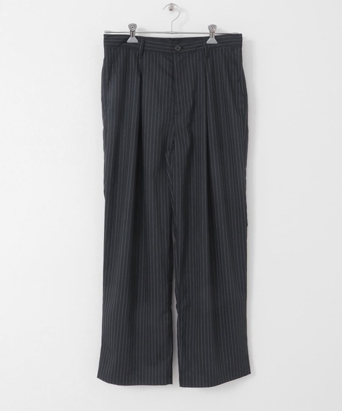 SENSE OF PLACE by URBAN RESEARCH(センスオブプレイスバイアーバンリサーチ)の「ピンストライプタックワイドスラックス(その他パンツ・メンズ・ネイビー/ブラック・LARGE/MEDIUM)」の15枚目の写真