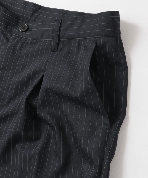 SENSE OF PLACE by URBAN RESEARCH(センスオブプレイスバイアーバンリサーチ)の「ピンストライプタックワイドスラックス(その他パンツ・メンズ・ネイビー/ブラック・LARGE/MEDIUM)」の17枚目の写真
