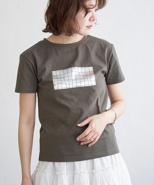 notch.（ノッチ）の「箔プリントアソートコンパクトTシャツ（Tシャツ/カットソー・レディース・オフホワイト/シルバー/ホワイト/チャコール/ダークグレー/その他2・M）」の13枚目の写真