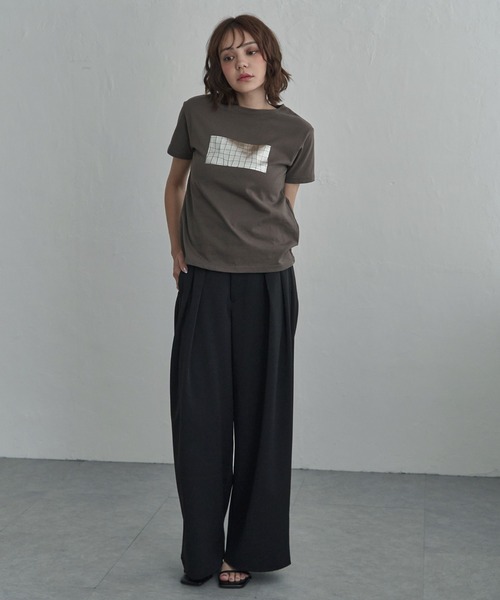 notch.(ノッチ)の「箔プリントアソートTシャツ(Tシャツ/カットソー・レディース・オフホワイト/シルバー/ホワイト/チャコール/ダークグレー/その他2・M)」の20枚目の写真