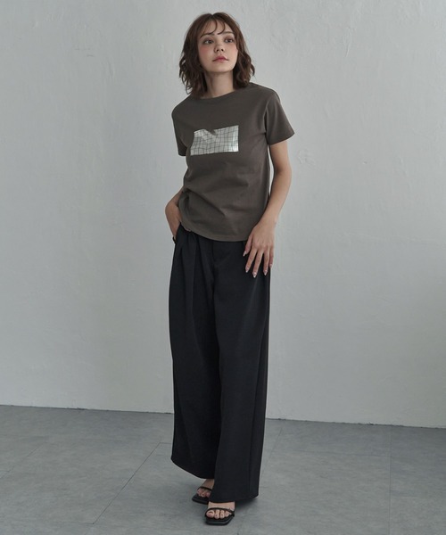 notch.(ノッチ)の「箔プリントアソートTシャツ(Tシャツ/カットソー・レディース・オフホワイト/シルバー/ホワイト/チャコール/ダークグレー/その他2・M)」の19枚目の写真