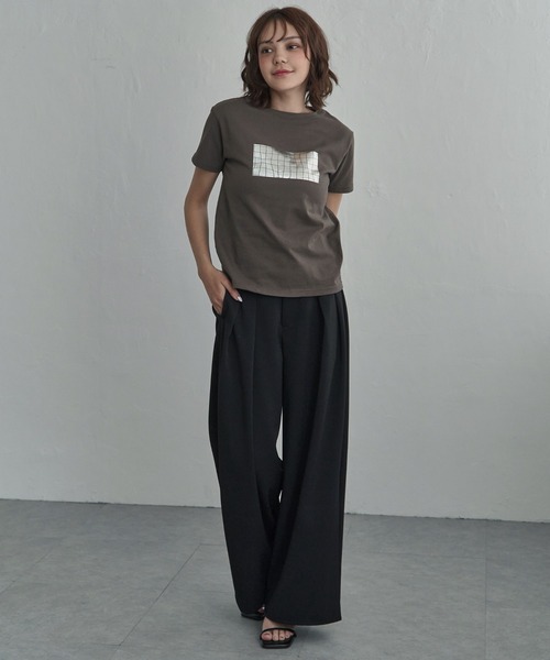 notch.(ノッチ)の「箔プリントアソートTシャツ(Tシャツ/カットソー・レディース・オフホワイト/シルバー/ホワイト/チャコール/ダークグレー/その他2・M)」の18枚目の写真