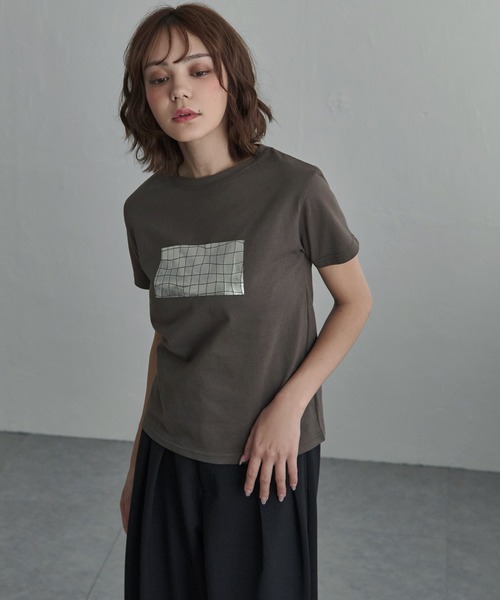 notch.(ノッチ)の「箔プリントアソートTシャツ(Tシャツ/カットソー・レディース・オフホワイト/シルバー/ホワイト/チャコール/ダークグレー/その他2・M)」の22枚目の写真