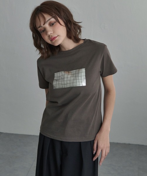 notch.(ノッチ)の「箔プリントアソートTシャツ(Tシャツ/カットソー・レディース・オフホワイト/シルバー/ホワイト/チャコール/ダークグレー/その他2・M)」の21枚目の写真