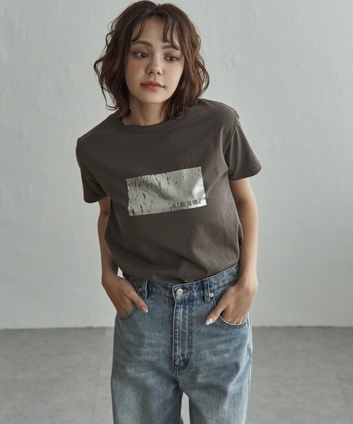 notch.(ノッチ)の「箔プリントアソートTシャツ(Tシャツ/カットソー・レディース・オフホワイト/シルバー/ホワイト/チャコール/ダークグレー/その他2・M)」の11枚目の写真