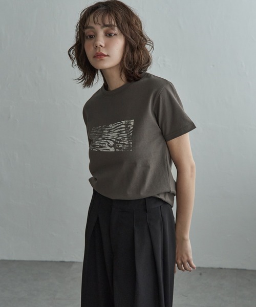 notch.(ノッチ)の「箔プリントアソートTシャツ(Tシャツ/カットソー・レディース・オフホワイト/シルバー/ホワイト/チャコール/ダークグレー/その他2・M)」の14枚目の写真