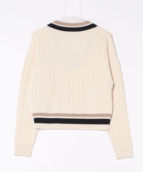 FRED PERRY（フレッドペリー）の「【FRED PERRY】BOLD TIPPED CABLE KNIT JUMPER K1102（ニット/セーター・レディース・ネイビー/アイボリー・FREE）」の14枚目の写真