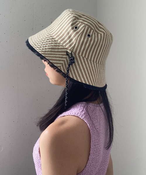 Casselini（キャセリーニ）の「Casselini(キャセリーニ)リバーシブルバケハ（キャップ・レディース・ブラック/アイボリー/ブラウン・FREE）」の11枚目の写真