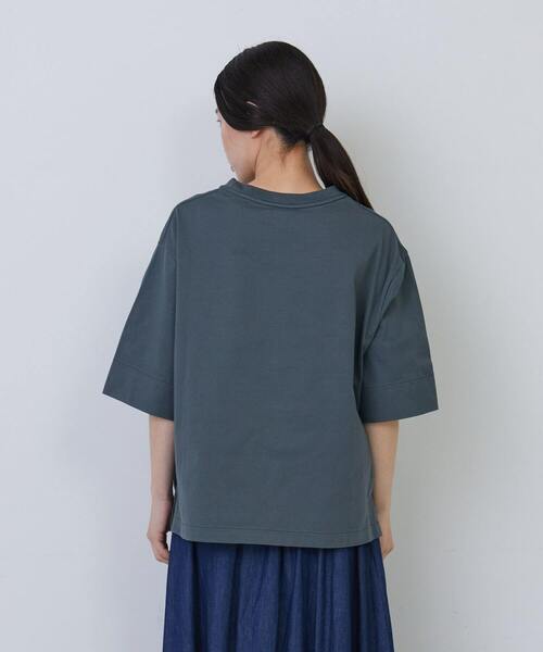 conges payes ADIEU TRISTESSE(コンジェ ペイエ アデュートリステス)の「ミールプリントTシャツ(Tシャツ/カットソー・レディース・グレイッシュベージュ/ブルーグレー/イエロー・FREE)」の15枚目の写真