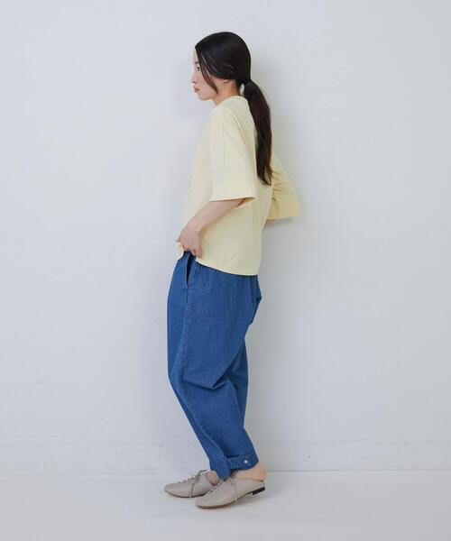 conges payes ADIEU TRISTESSE(コンジェ ペイエ アデュートリステス)の「ミールプリントTシャツ(Tシャツ/カットソー・レディース・グレイッシュベージュ/ブルーグレー/イエロー・FREE)」の17枚目の写真