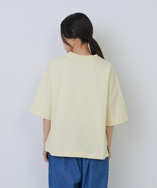conges payes ADIEU TRISTESSE(コンジェ ペイエ アデュートリステス)の「ミールプリントTシャツ(Tシャツ/カットソー・レディース・グレイッシュベージュ/ブルーグレー/イエロー・FREE)」の21枚目の写真