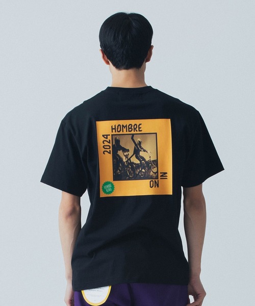 Hombre Nino（オンブレニーニョ）の「Hombre Nino S/S PRINT TEE/BIKE HN0241-CT0017（Tシャツ/カットソー・メンズ・ブラック/ホワイト・L/M）」の3枚目の写真