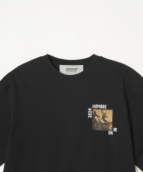 Hombre Nino（オンブレニーニョ）の「Hombre Nino S/S PRINT TEE/BIKE HN0241-CT0017（Tシャツ/カットソー・メンズ・ブラック/ホワイト・L/M）」の9枚目の写真