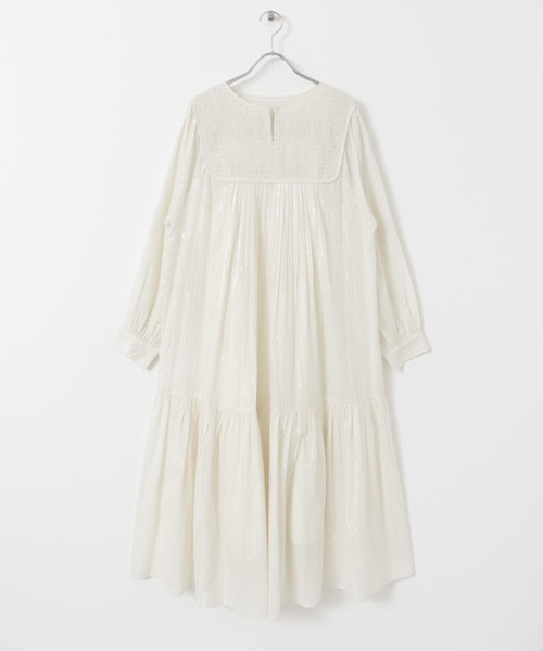 DOORS ラメストライプワンピース ナチュラル URBAN RESEARCH DOORS（アーバンリサーチドアーズ）の「ラメストライプ