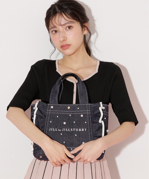 JILL by JILL STUART（ジルバイジルスチュアート）の「◇パールフリルトートバッグ（トートバッグ・レディース・ブルー/インディゴブルー・FREE）」の12枚目の写真