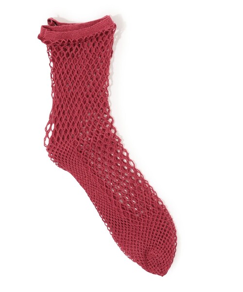 babaco（ババコ）の「■babaco フィッシュネットソックス（ソックス/靴下・レディース・レッド/ライトベージュ/ブラック・FREE）」の3枚目の写真