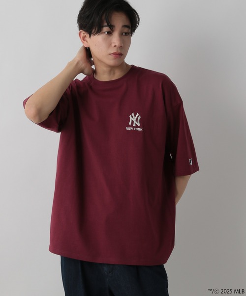 LOWRYS FARM（ローリーズファーム）の「ＭＬＢシシュウロゴＴＳＳ　 324945（Tシャツ/カットソー・メンズ・ホワイト/ブラウン/グレー/ブラック/チャコールグレー/エンジ・MEDIUM/LARGE）」の6枚目の写真