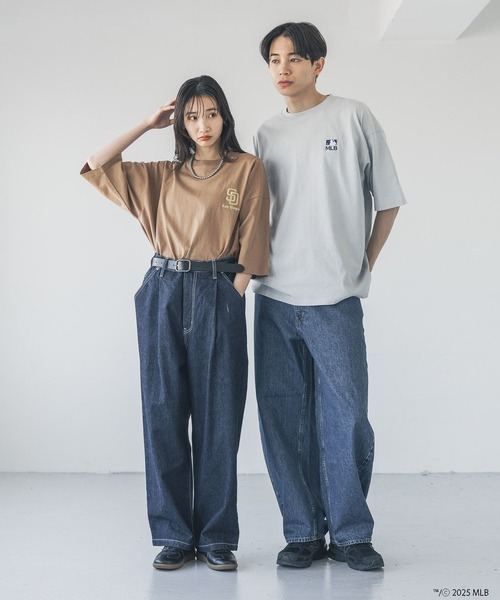 LOWRYS FARM（ローリーズファーム）の「ＭＬＢシシュウロゴＴＳＳ　 324945（Tシャツ/カットソー・メンズ・ホワイト/ブラウン/グレー/ブラック/チャコールグレー/エンジ・MEDIUM/LARGE）」の7枚目の写真