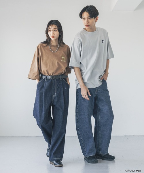 LOWRYS FARM（ローリーズファーム）の「ＭＬＢシシュウロゴＴＳＳ　 324945（Tシャツ/カットソー・メンズ・ホワイト/ブラウン/グレー/ブラック/チャコールグレー/エンジ・MEDIUM/LARGE）」の8枚目の写真