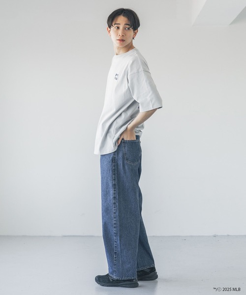 LOWRYS FARM（ローリーズファーム）の「ＭＬＢシシュウロゴＴＳＳ　 324945（Tシャツ/カットソー・メンズ・ホワイト/ブラウン/グレー/ブラック/チャコールグレー/エンジ・MEDIUM/LARGE）」の12枚目の写真