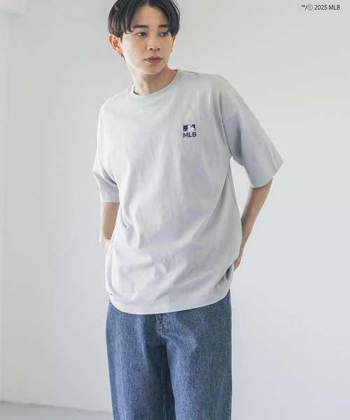 LOWRYS FARM（ローリーズファーム）の「ＭＬＢシシュウロゴＴＳＳ　 324945（Tシャツ/カットソー・メンズ・ホワイト/ブラウン/グレー/ブラック/チャコールグレー/エンジ・MEDIUM/LARGE）」の14枚目の写真