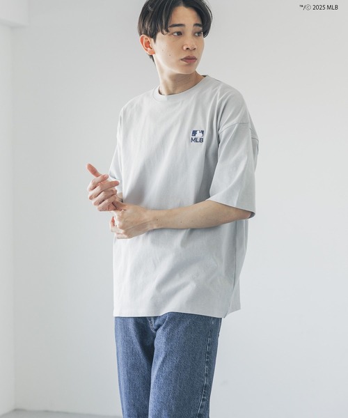 LOWRYS FARM（ローリーズファーム）の「ＭＬＢシシュウロゴＴＳＳ　 324945（Tシャツ/カットソー・メンズ・ホワイト/ブラウン/グレー/ブラック/チャコールグレー/エンジ・MEDIUM/LARGE）」の15枚目の写真