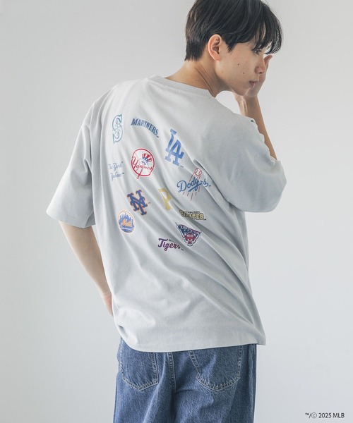 LOWRYS FARM（ローリーズファーム）の「ＭＬＢシシュウロゴＴＳＳ　 324945（Tシャツ/カットソー・メンズ・ホワイト/ブラウン/グレー/ブラック/チャコールグレー/エンジ・MEDIUM/LARGE）」の16枚目の写真