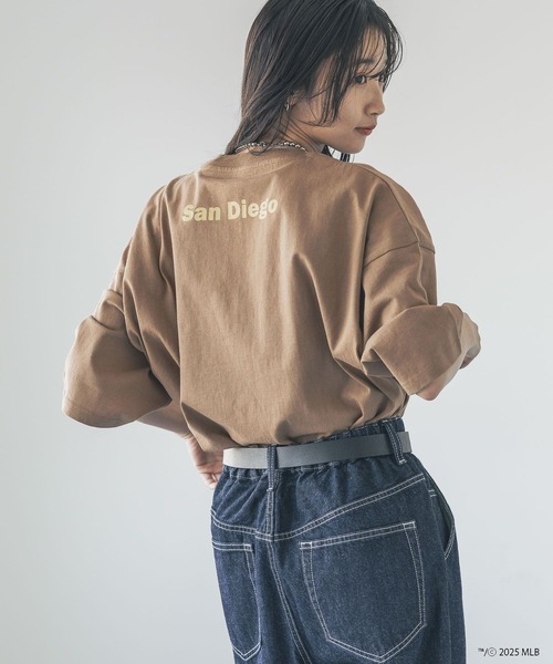 LOWRYS FARM（ローリーズファーム）の「ＭＬＢシシュウロゴＴＳＳ　 324945（Tシャツ/カットソー・メンズ・ホワイト/ブラウン/グレー/ブラック/チャコールグレー/エンジ・MEDIUM/LARGE）」の21枚目の写真